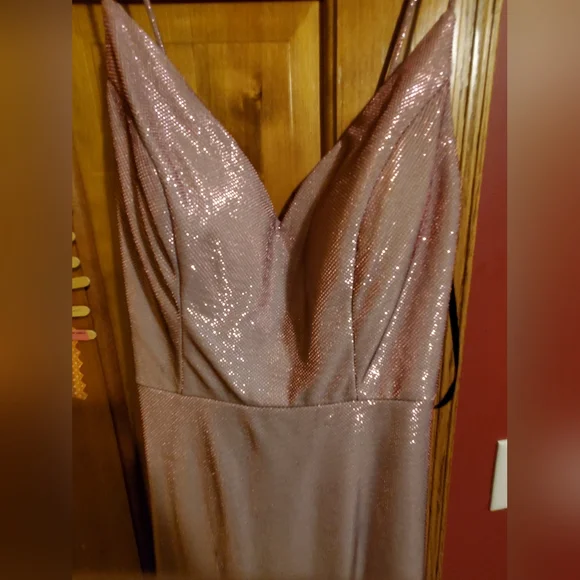 Pink Sequin Windsor Mermaid Dress - Picture 2 of 3